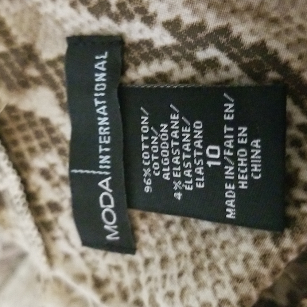 MODA International Snake Skin Print Dress Size 10 - Picture 3 of 3
